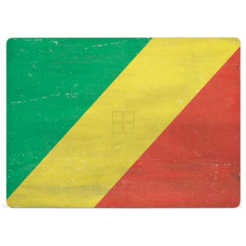 Republic of the Congo Flag Distressed Surface Laptop 3 13.5in Skin