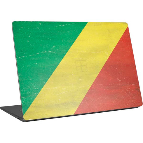 Republic of the Congo Flag Distressed Surface Laptop 4 15in Skin