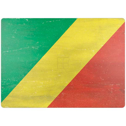 Republic of the Congo Flag Distressed Surface Laptop 4 15in Skin