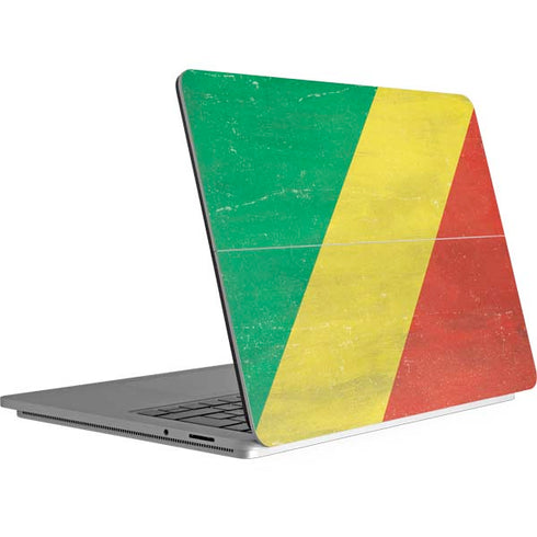 Republic of the Congo Flag Distressed Surface Laptop Studio Skin