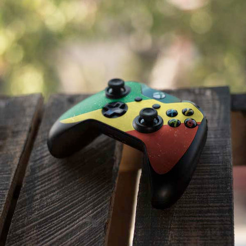 Republic of the Congo Flag Distressed Xbox One Controller Skin