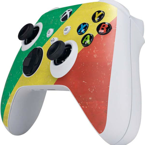 Republic of the Congo Flag Distressed Xbox Series S Controller Skin