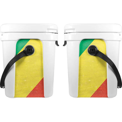 Republic of the Congo Flag Distressed YETI Roadie 24 Hard Cooler Skin