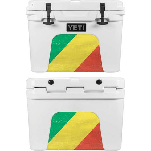 Republic of the Congo Flag Distressed YETI Tundra 35 Hard Cooler Skin
