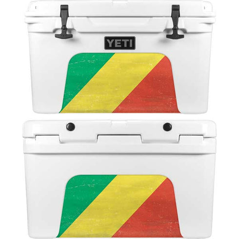 Republic of the Congo Flag Distressed YETI Tundra 45 Hard Cooler Skin