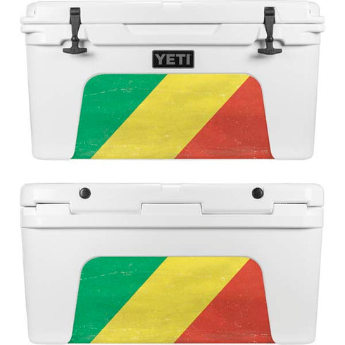 Republic of the Congo Flag Distressed YETI Tundra 75 Hard Cooler Skin
