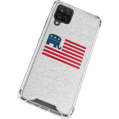 Republican American Flag Galaxy A12 Clear Case