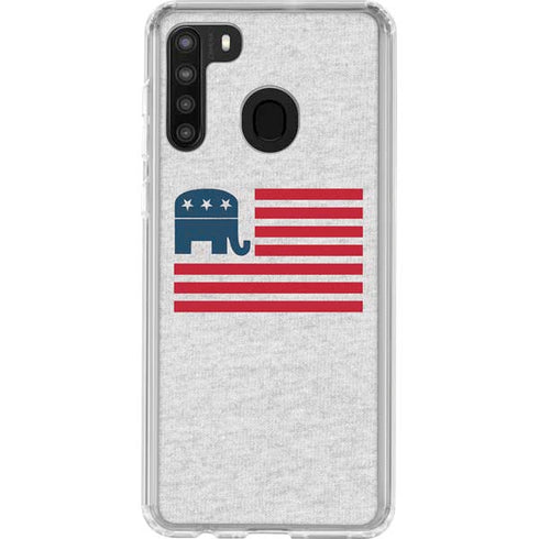 Republican American Flag Galaxy A21 Clear Case