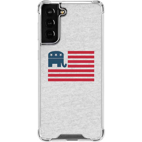 Republican American Flag Galaxy S21 FE Clear Case