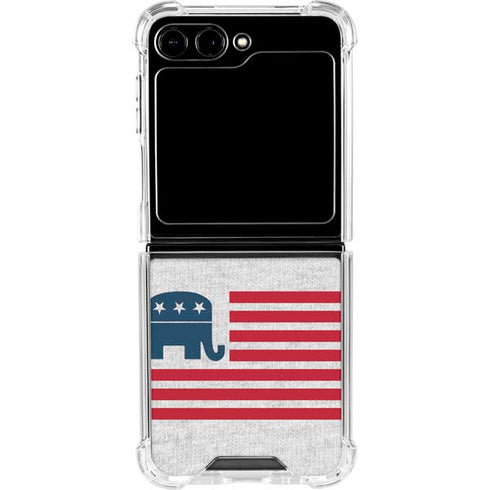 Republican American Flag Galaxy Z Flip5 5G Clear Case