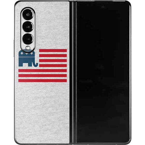 Republican American Flag Galaxy Z Fold3 5G Skin