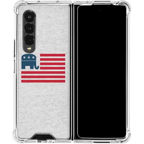 Republican American Flag Galaxy Z Fold4 5G Clear Case