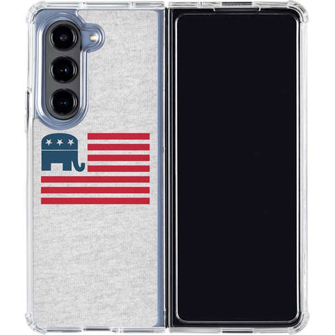 Republican American Flag Galaxy Z Fold5 5G Clear Case