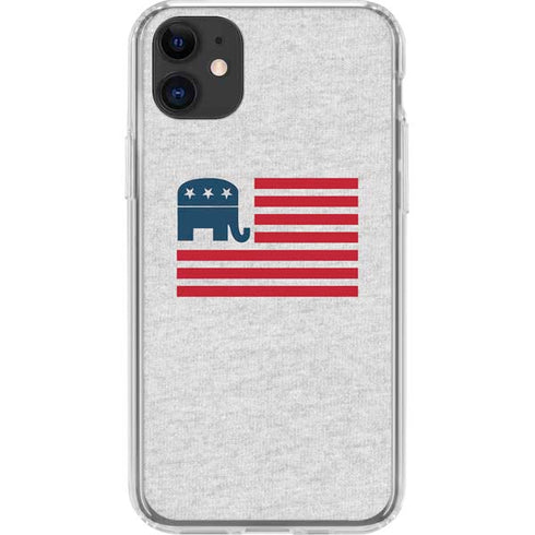 Republican American Flag iPhone 11 Clear Case