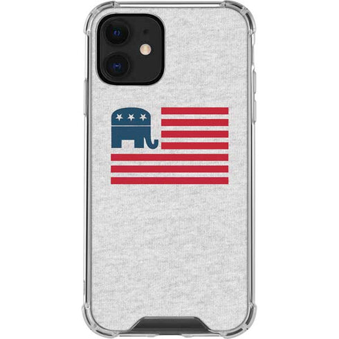 Republican American Flag iPhone 12 Clear Case