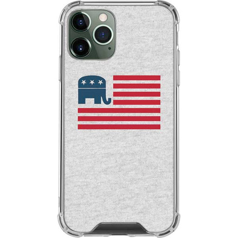 Republican American Flag iPhone 12 Pro Clear Case