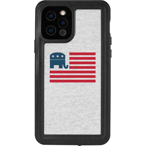 Republican American Flag iPhone 12 Pro Waterproof Case
