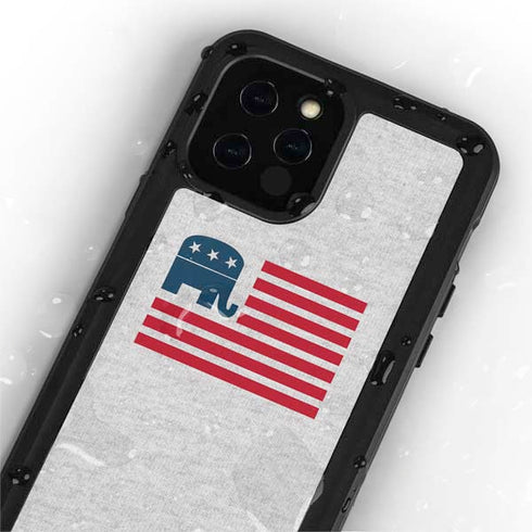 Republican American Flag iPhone 12 Pro Waterproof Case