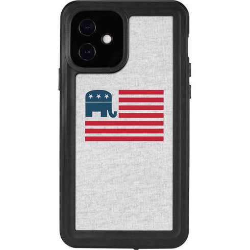 Republican American Flag iPhone 12 Waterproof Case