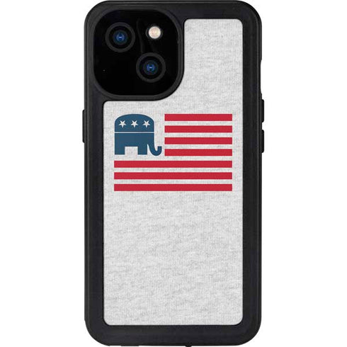 Republican American Flag iPhone 13 Mini Waterproof Case