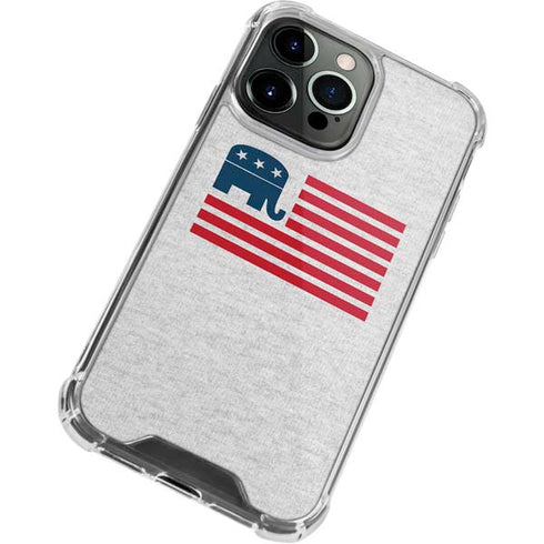 Republican American Flag iPhone 13 Pro Clear Case