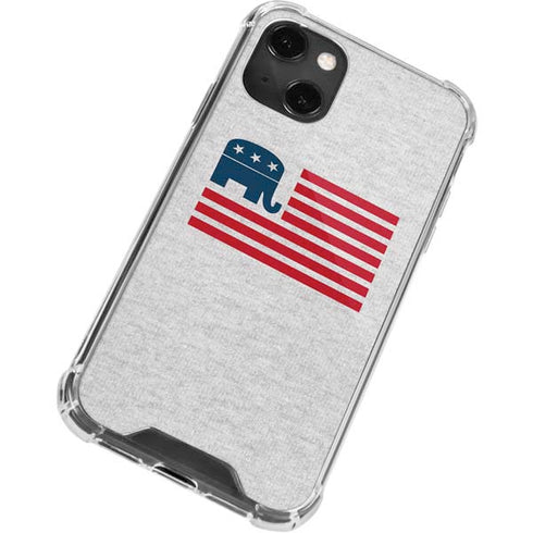 Republican American Flag iPhone 14 Plus Clear Case