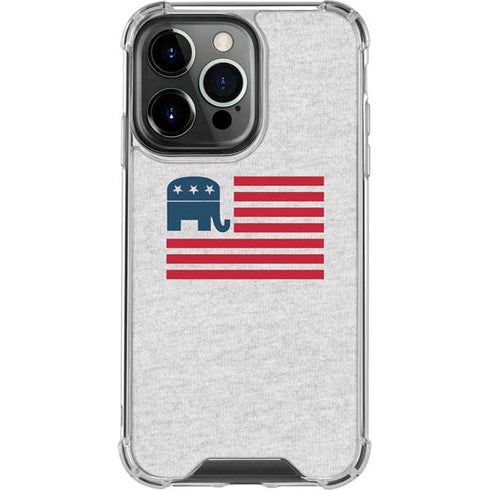Republican American Flag iPhone 14 Pro Clear Case