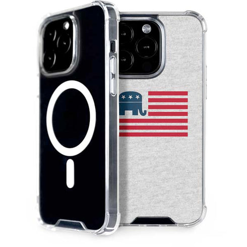 Republican American Flag iPhone 14 Pro MagSafe Case