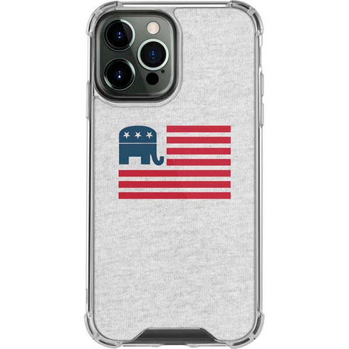 Republican American Flag iPhone 14 Pro Max Clear Case