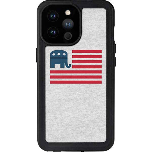 Republican American Flag iPhone 14 Pro Max Waterproof Case