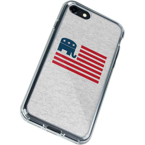 Republican American Flag iPhone SE (2nd & 3rd Gen) Clear Case