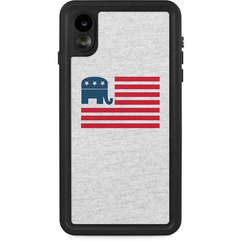 Republican American Flag iPhone XR Waterproof Case