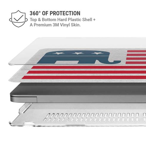 Republican American Flag MacBook Pro 16in (2021-25) Case plus Skin