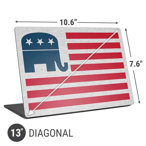 Republican American Flag Universal Laptop 13in (10.6 x 7.6in) Skin