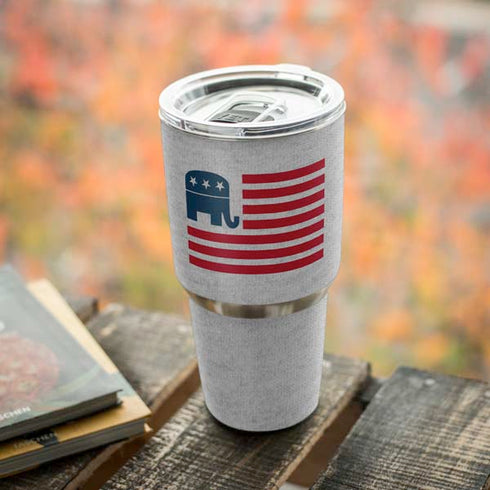 Republican American Flag Yeti 30oz Rambler Tumbler Skin