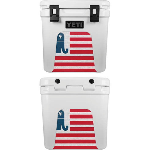 Republican American Flag YETI Roadie 24 Hard Cooler Skin