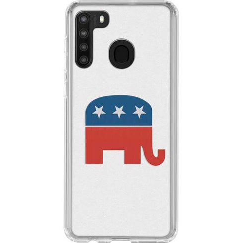 Republican Elephant Galaxy A21 Clear Case