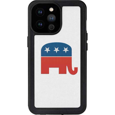 Republican Elephant iPhone 14 Pro Max Waterproof Case