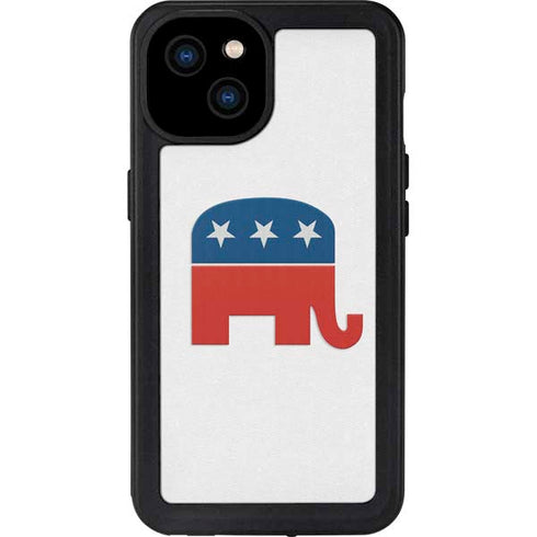 Republican Elephant iPhone 15 Plus Waterproof Case