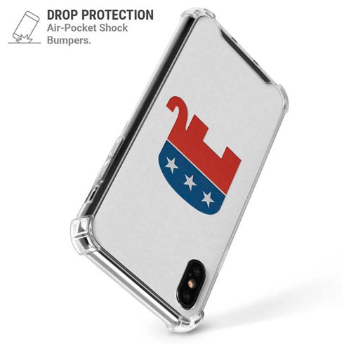 Republican Elephant iPhone XS Max Clear Case