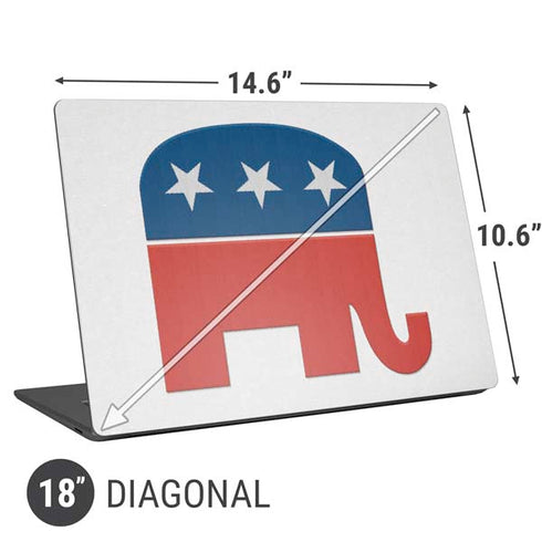 Republican Elephant Universal Laptop 18in (14.6 x 10.6in) Skin