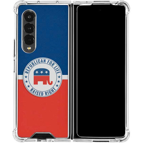 Republican For Life Galaxy Z Fold4 5G Clear Case