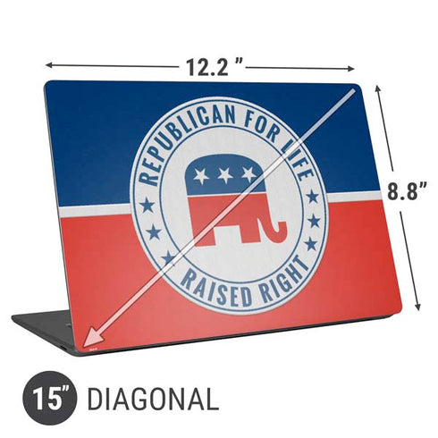 Republican For Life Universal Laptop 15in (12.2 x 8.8in) Skin