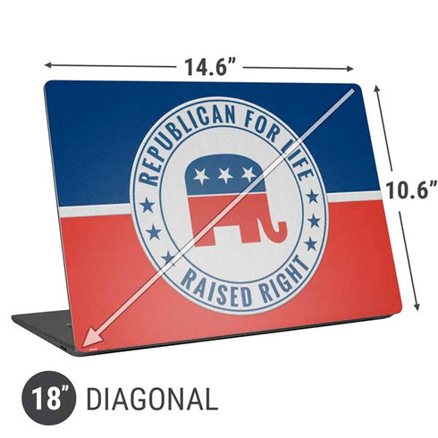 Republican For Life Universal Laptop 18in (14.6 x 10.6in) Skin