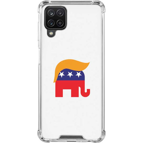 Republican Trump Hair Galaxy A12 Clear Case