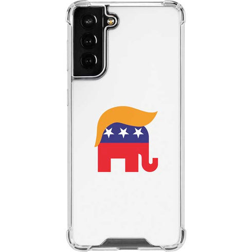 Republican Trump Hair Galaxy S21 FE Clear Case