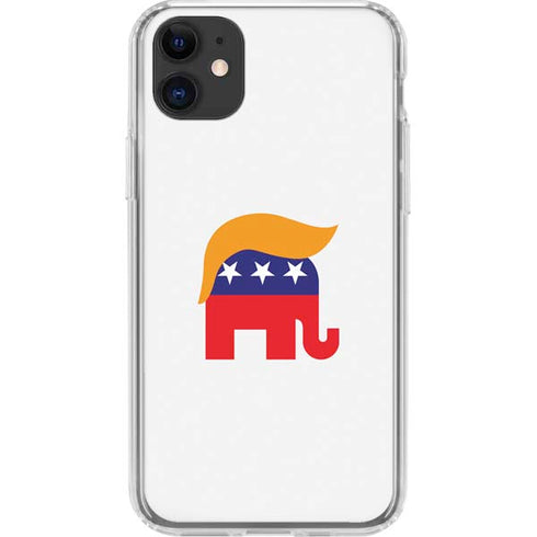 Republican Trump Hair iPhone 11 Clear Case