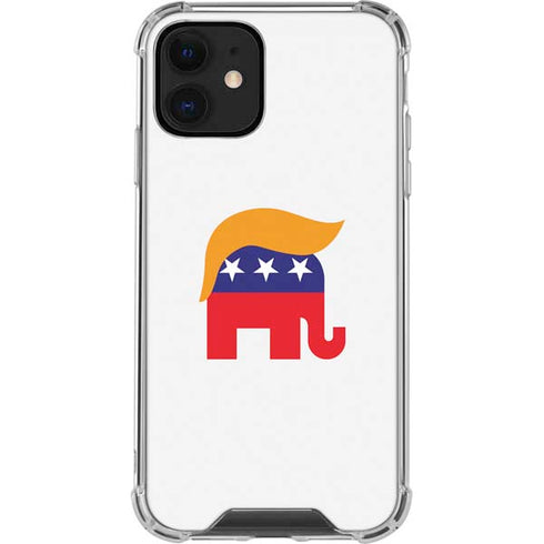 Republican Trump Hair iPhone 12 Clear Case