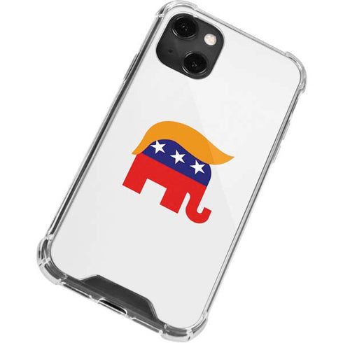 Republican Trump Hair iPhone 13 Mini Clear Case