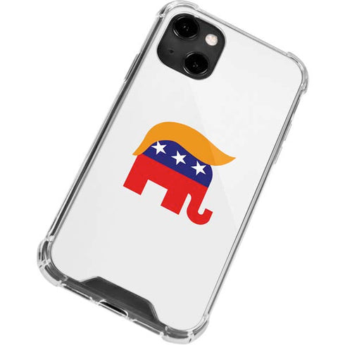 Republican Trump Hair iPhone 14 Clear Case